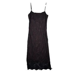 Necessary Objects‎ Dress Womens Large Black Brown Lace Gothic Witchy Y2K Vintage